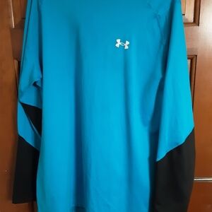Under Armour Teal and Black Long Sleeve Hoodie Size XL